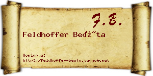 Feldhoffer Beáta névjegykártya